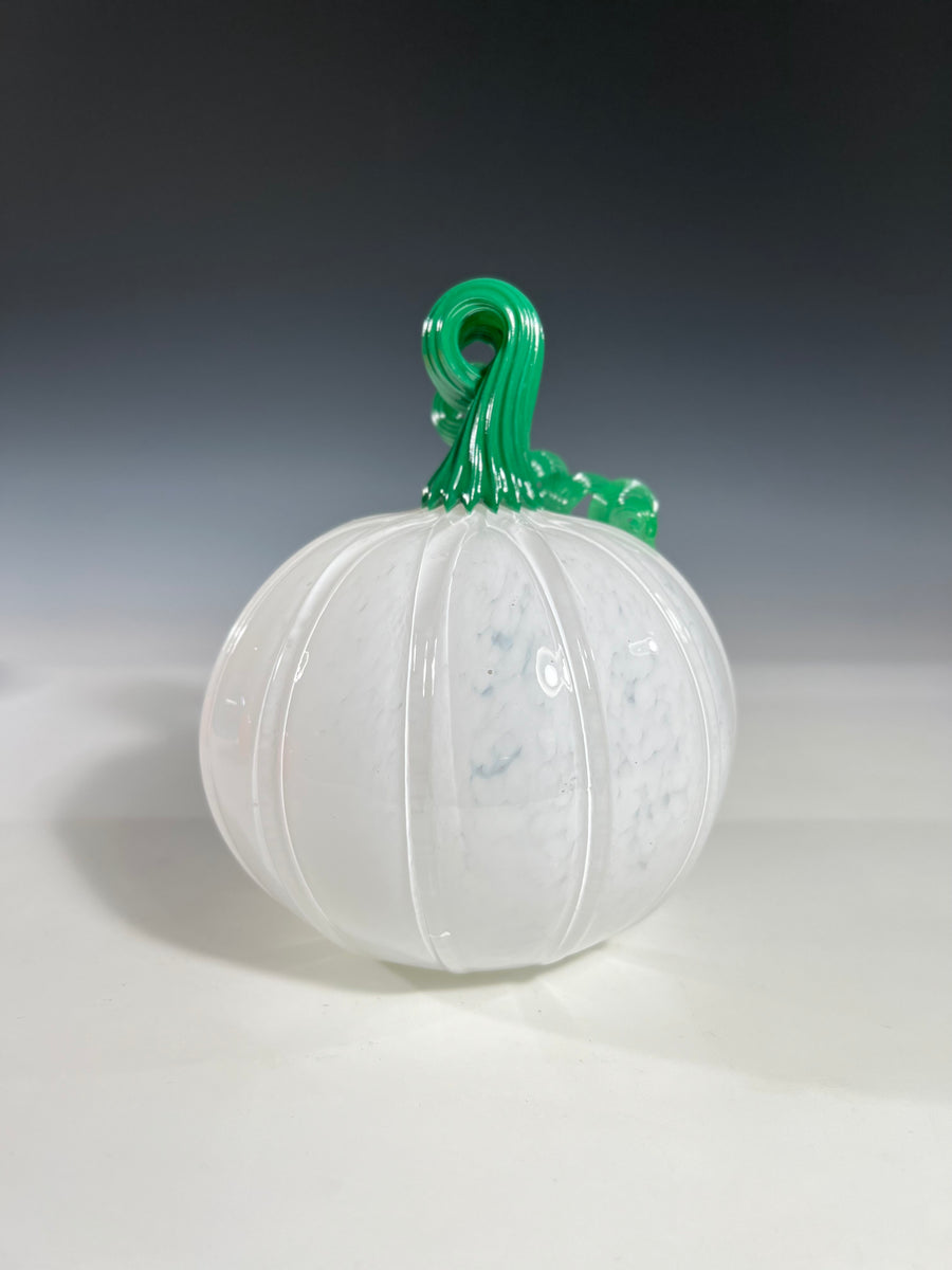 White Glass Pumpkin John Gibbons Glass