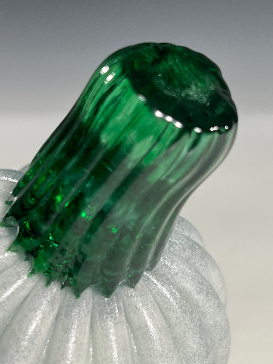 Mini Glow in The Dark Glass Pumpkin John Gibbons Glass