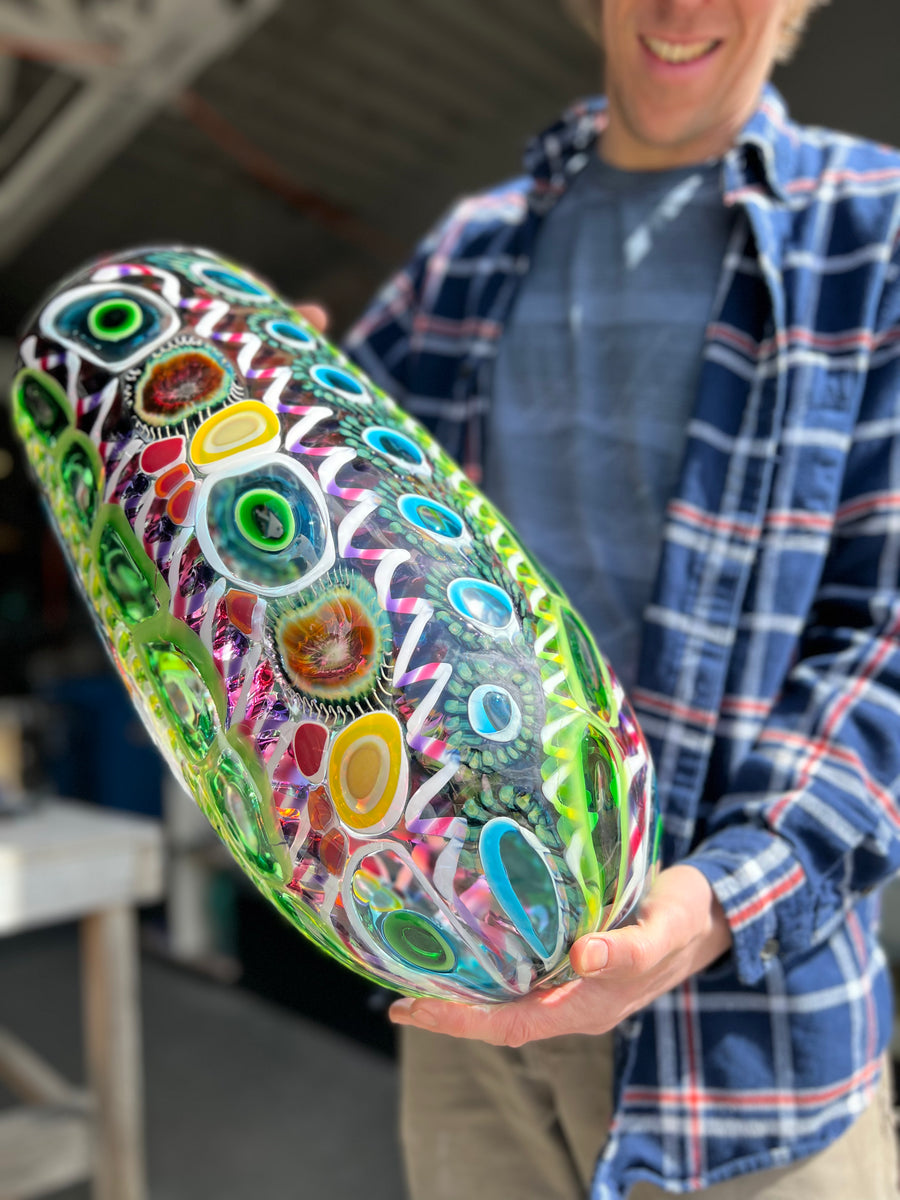 Sea Glass Murrini Vase | by Glass Artist John Gibbons – John