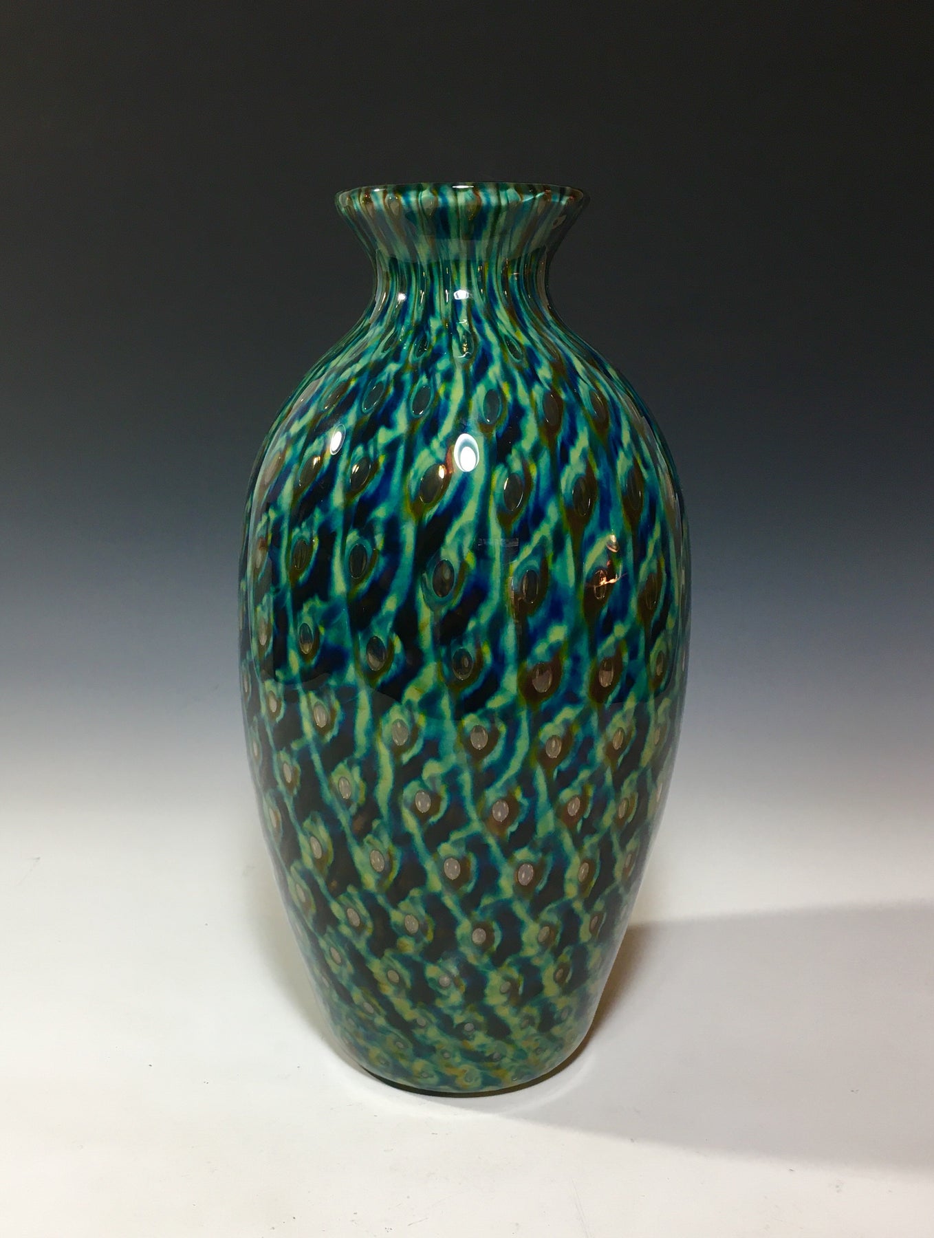 Handpainted Peacock Vase – Carolina K